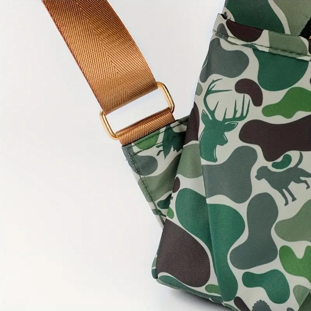 Trendy Camouflage Backpack with Gold Accents Turkey Duck Deer Labradore - Picture 5 of 9